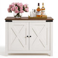 Szafka do przechowywania, z drewna, kolor: brązowy i biały